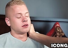 Sexy college graduate pounding his room mates tight ass