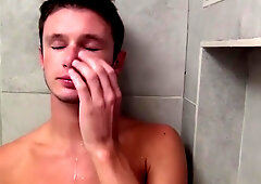Twink Damon Archer Works On His Long Piss And Hard Cock