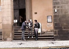 They film porn clip with unshaved old cunt woman