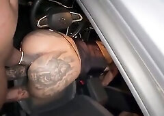 Sucking off a stranger's ebony guy on the street