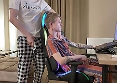 Pornography, rectal, gay cumshot