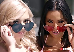 Ricky Johnsons Wild Poolside Threesome With Interracial Heat