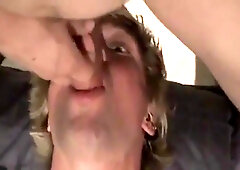 Pounding the twunks throat and jizzing on his face