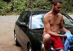 Big-Cock Hunk Jerks Off Outdoors77777