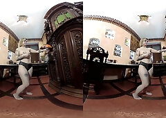 Jessica Masturbates Her Pussy On Big Table - Tattooed Amateur Solo Model Fingering