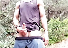 Masturbating my shlong, Walking and Playing on the Beach until being Nearly Caught! Hotsportfitboy