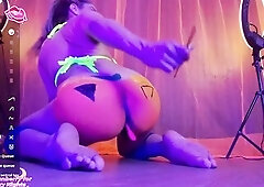 Celebrating Halloween with your knob inside of moist pumpkin!!