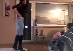 Jaw-Dropping Latina Italia Shemale TV TRANSSEXUAL DWT Slum Mega-Bitch Dance Taunt