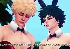 Heros Egg Hunt - Ida X Midoriya X Bakugo - My Hero Academia 3d Animation Parody