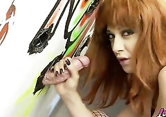 Redhead Mai Bailey Bows Over For Gloryhole Dong Service