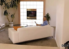 Daddy4k. angry girl with redhair cheats on boyfriend with his hot daddy