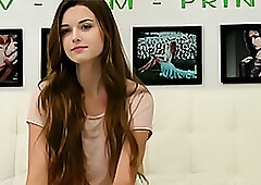 Casting teen screwed hard and fed with cum