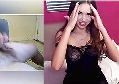 Cam2Cam Beautiful Girl Laughs At Cum CFNM