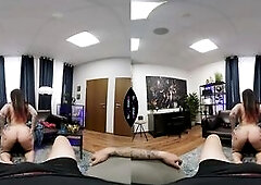 BIGGEST Melons Tattooed big beautiful woman Headmistress Sabien Demonia Undress Session with Oral job Tit Screwing & Greater quantity - Vr 360 Por