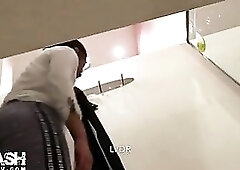 lalin girl in changing Room looks right at camera