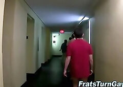 Straight amateur pledges naked