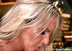 TS Fucks Throat and Ass to Man