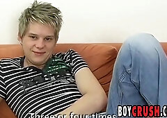 Handsome Blond Twink Mike Jelinek Cums While Masturbating