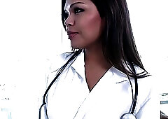 Ladyboy nurse Carmen Moore fucks patient