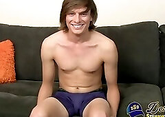 Adorable youngster strokes cock before plowing fleshlight