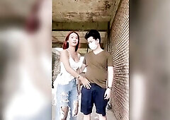 two Screwing and sucking with my glamorous Oriental tranny girlfriend