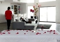 Romantic dude fucks sex-appeal babe Alana Cruise and gives her a massage