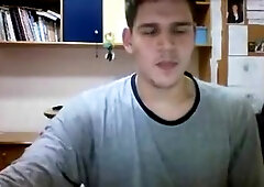 Greek Str8 Boy Is Jerking His Fat Big Cock,Hot Big Ass OnCam