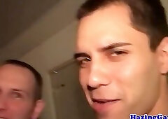 Straight twink spitroasted at dorm hazing