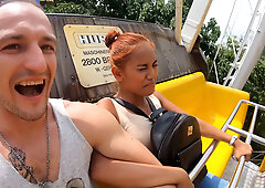 Big ass Thai amateur girlfriend fun day out with horny sex once back home