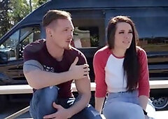 Str8Chaser.com - Tattooed pierced american young twink Jackson Cooper bareback doggy style in car