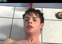 Sexy Hunk Nude Twinks Bareback in Shower