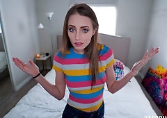 Cute and hot chick Kyler Quinn fucked by a pretty large dick