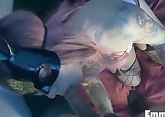 He punched tight ass, deep throat and creampie