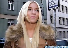 PublicAgent Kaira breathtaking golden-haired in constricted jeans screwed by large penis