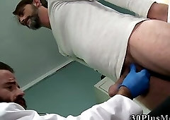 Masturbating stud nailed and spermed