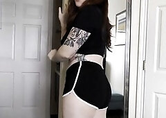 Redhead natural tits, trying on haul, redhead big tits