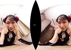 Asian babe amazing POV cock sucking