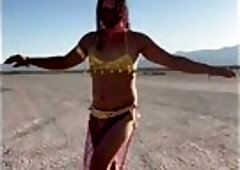 New Belly Dance Striptease In the Desert