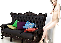 Lovely Teen Ballet Dancer Poses in the Circle