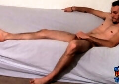 Thug Dean Inja strokes his throbbing cock and shoots his load
