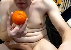 Ass fucking, anal fruit insertion, gay porn