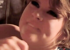 Slutty Stripper Receives A LARGE Facial