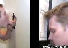 Straight dude being pamper by gay lips