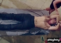 Masked And Handcuffed Blonde Milf Housewife Vikki Satisfied By A Stranger