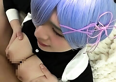 Great close up in japanese teen blowjob pov