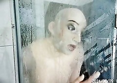Wet May Pt2! Trying to unmask your juicy rubber girlfriend in the shower!