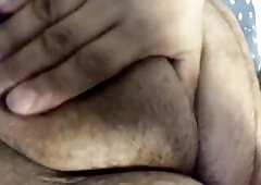 FTM bear chub jerking off my overweight tcock close up