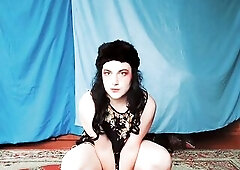 HANDLESS Spunk flow Ladyboy Cute Ramrod Swallowing Cum