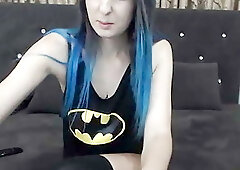 Blue Haired Tranny Dildo