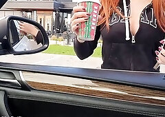 in the next clip that's posted u will watch the following plot : amateur homemade pair acting outdoor pick up from starbucks , this babe got a co